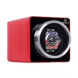 Rolex Single Watch Winder case-Red Leather-Mozlsy