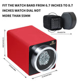 Best Single Watch Winder Box-Red Leather-Mozsly