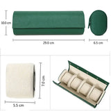 Genuine Leather Watch Roll 4-Slot Travel Case-2