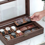 Luxury Wooden Watch Sunglasses Collection Box -3