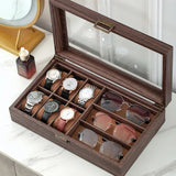 Luxury Wooden Watch Sunglasses Collection Box-5