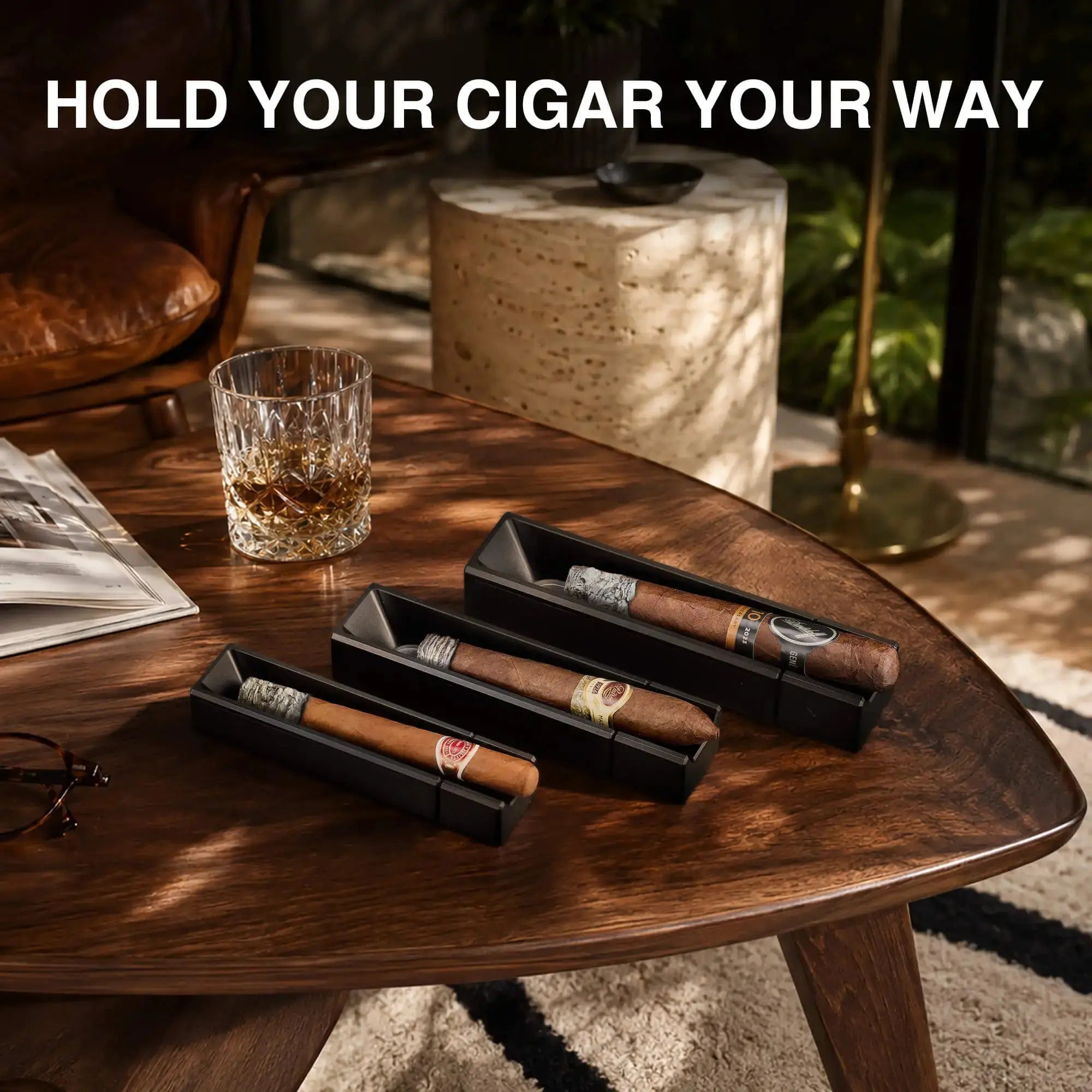 MOZSLY Park It Portable Aluminum Cigar Ashtray-Black_03