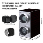 MOZSLY® Double Watch Winder - Red Wood Box Piano Paint
