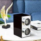 MOZSLY® Double Watch Winder - Red Wood Box Piano Paint