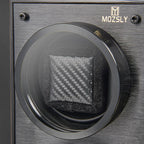 MOZSLY® Black Knight Double Watch Winder -Black Carbon Brazed Piano Paint_04
