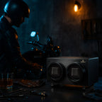 MOZSLY® Black Knight Double Watch Winder - Black Leather -- MOZSLY