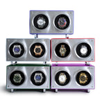 MOZSLY® Double Watch Winder - Purple Leather -- Mozsly