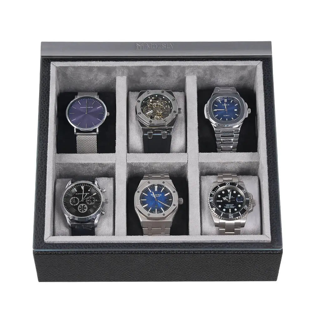 MOZSLY Luxury 6 Watch Display Box-The Architect · NOX_06