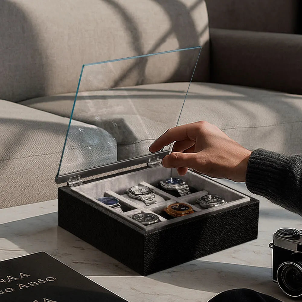 MOZSLY Luxury 6 Watch Display Box-The Architect · NOX_08