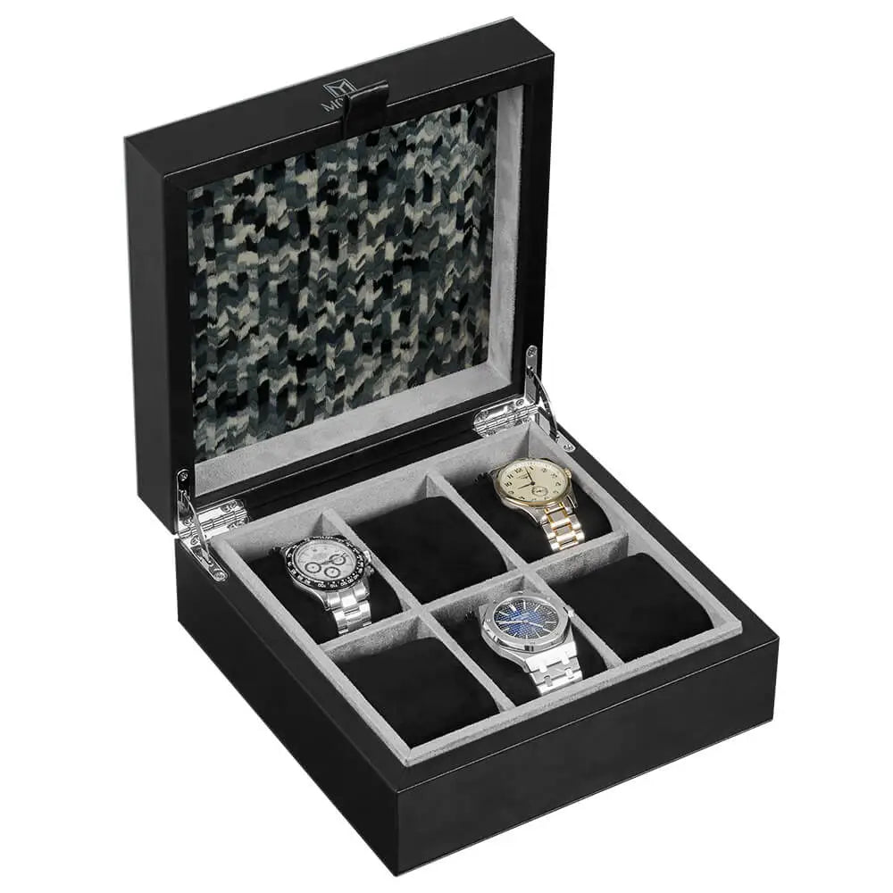 MOZSLY Luxury 6 Watch Storage Box – Berlin Obsidian Black (Artist’s Series)_01 Immagine principale del prodotto