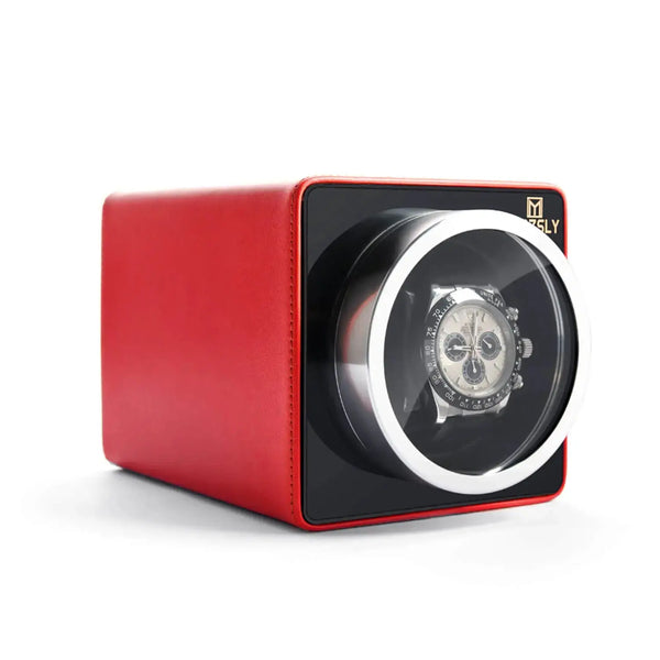 MOZSLY® Single Watch Winder - Red Leather - MOZSLY