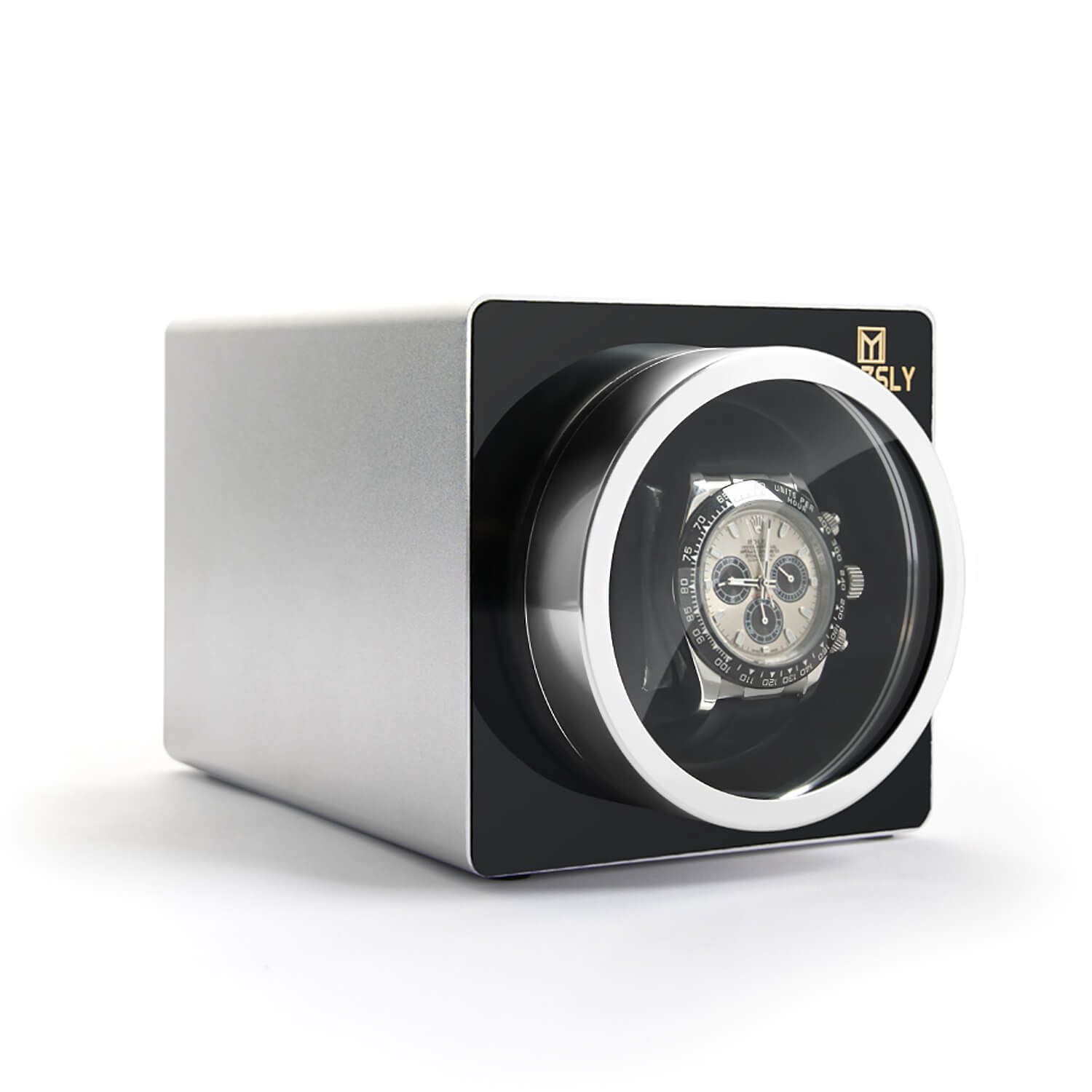 MOZSLY® Single Watch Winder - Space Metal Silver รูปสินค้าหลัก