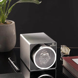 MOZSLY® Single Watch Winder - Space metal  Silver -- Mozsly