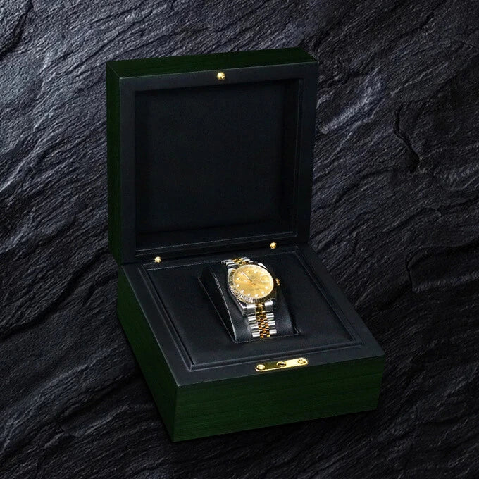 Single Wooden Luxury Watch Jewelry Storage Box-4