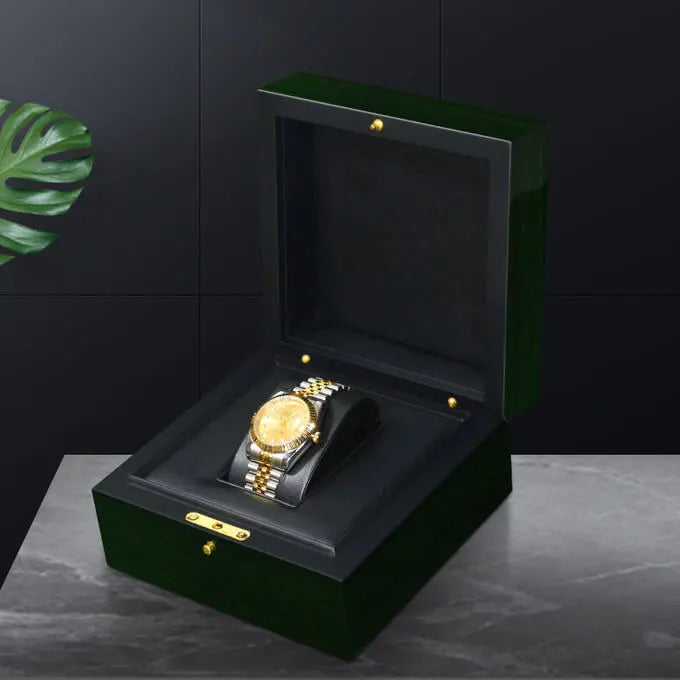 Single Wooden Luxury Watch Jewelry Storage Box-5