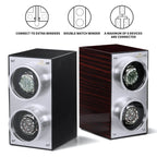 MOZSLY® Double Watch Winder - Red Wood Box Piano Paint_03