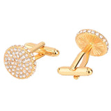 Mens Shirt High Quality Round Crystal Cufflinks Wedding Best Man Gift -- Mozsly