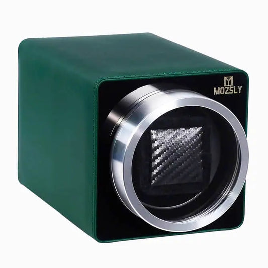 Automatic Watch Winder Box with battery powered-Green Leather-Mozsly