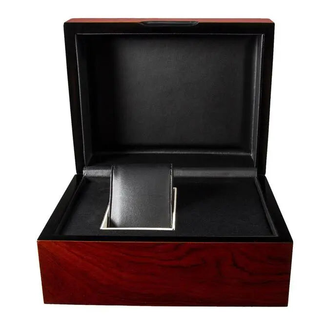 Black Leather Wooden Watch Box For Man