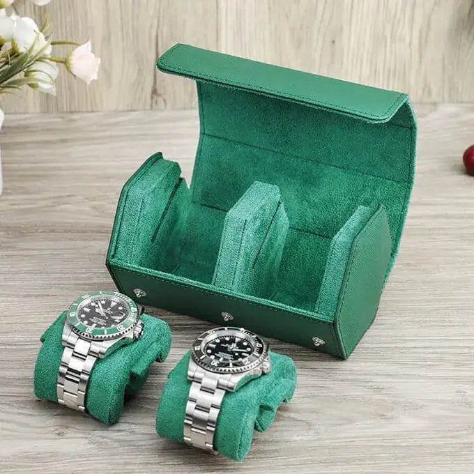 Leather Double Watch Roll | MOZSLY