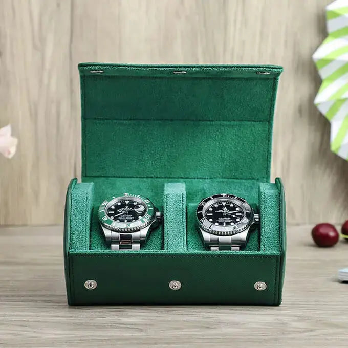 Leather Double Watch Roll | MOZSLY