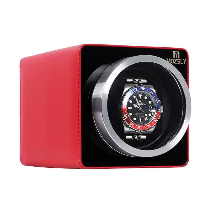 MOZSLY Single Watch Winder Red Leather