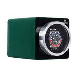 Rolex Single Watch Winder on sale-Green Leather-Mozsly 
