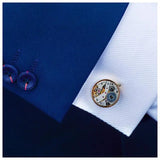 Unique Mens Cufflinks Gold