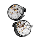 black personalized  cufflinks