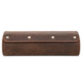 brown leather watch roll
