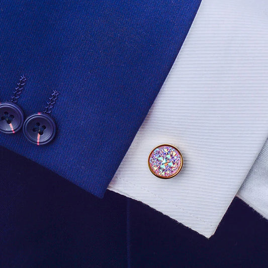 Glass Sleeve Men Cufflinks Business Sleeve-shirt Accessories -- Mozsly